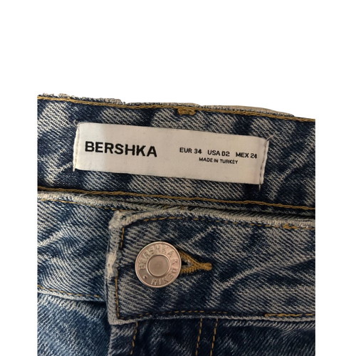 Bershka women baggy jeans size 34 used, blue