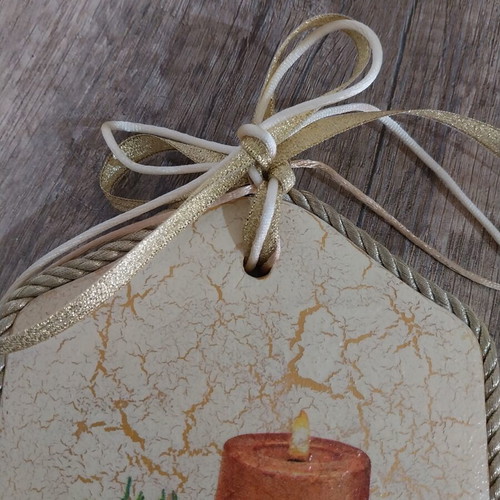 Decorative Wooden Cutting Board Christmas Candles Handmade