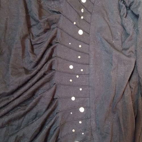 Oltre dress maco with knitted collar and metal details used