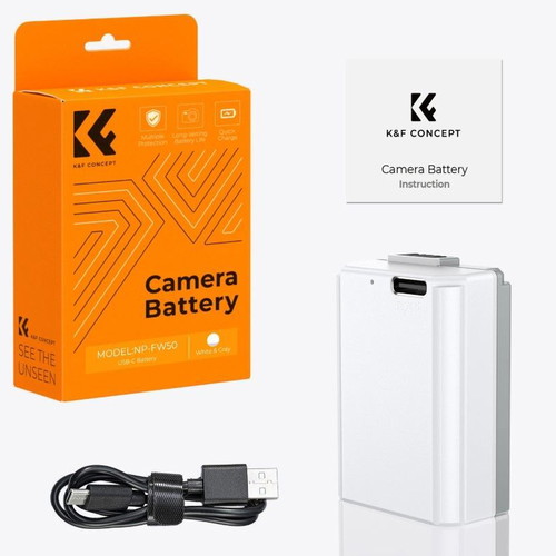Sony NP-FW50 K&F Concept camera battery with type C charging new