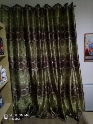 Curtain new 3.0 m width x 2.40 m height lined fabric