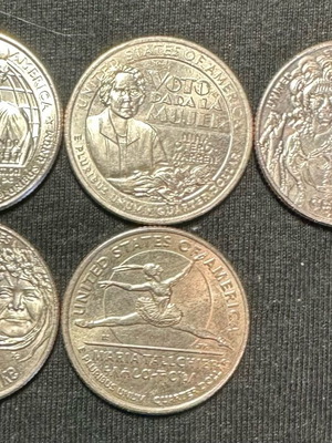 Lot of 5 US Quarters Women of the Year used
