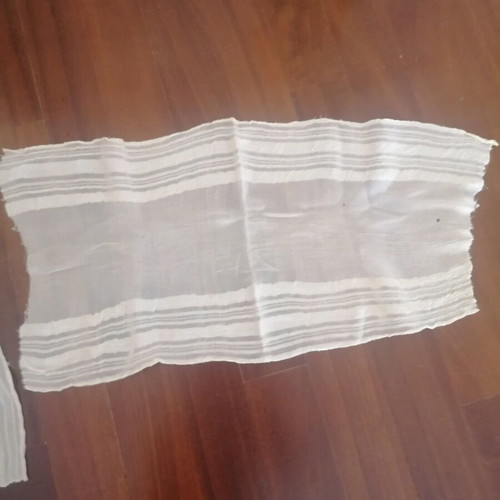 Soufli silk tablecloth used, ecru color, size 75x62