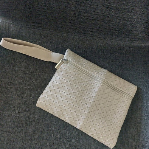 Beige leather toiletry bag new