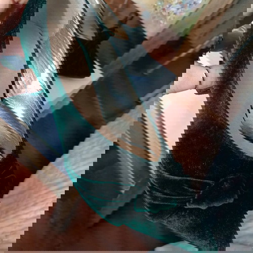 Παπούτσια Panos Papadopoulos χειροποίητα μεταχειρισμένα no 37 σμαράγδι πράσινο δέρμα και βελούδο