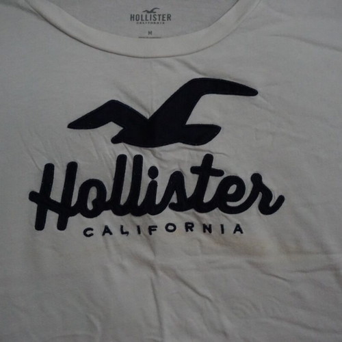 Hollister women's short-sleeve shirt used, white, size M