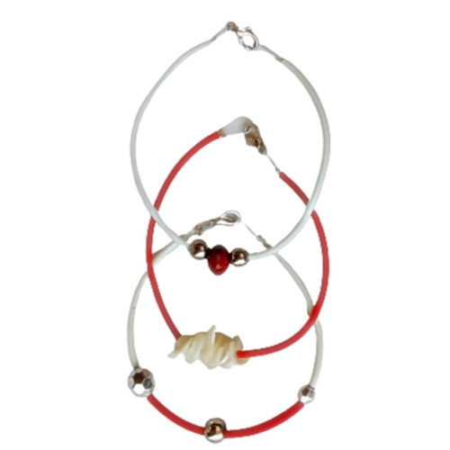 Martis Bracelets new set of 3, handmade with rubber cords