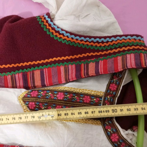 Macedonian traditional costume used, three-piece, small size