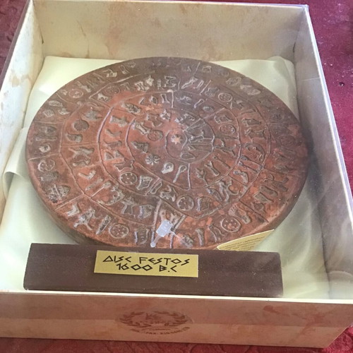 Phaistos Disc new in box with labels