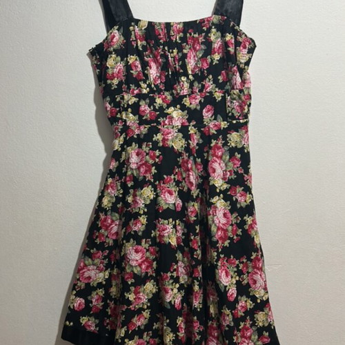 Women's dress like new, black and multicolor