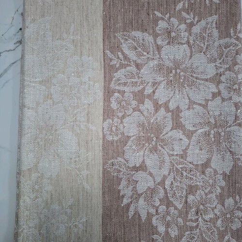 Vintage jacquard tablecloth with floral design like new