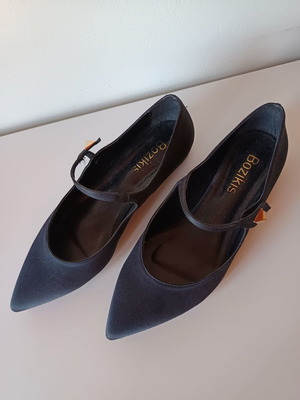 Tsoukalas Shoes Black Ballet Flats Size 41 New
