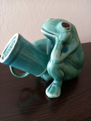 Vintage decorative frog used, ceramic, 1960-70