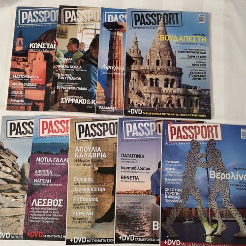Passport magazines pack of 9 like new without DVD