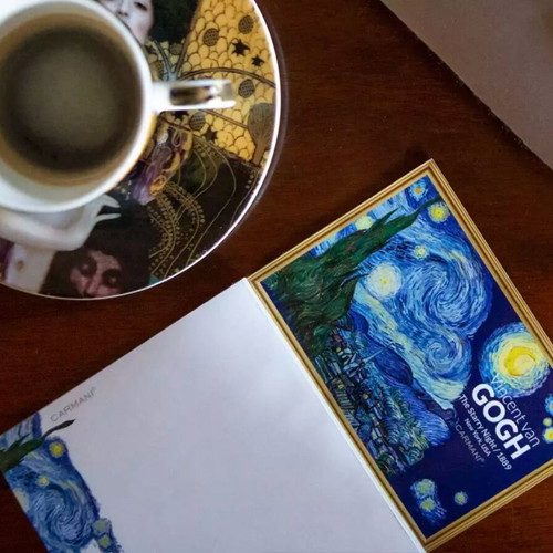 Magnetic notepad with Van Gogh Starry Night artwork new
