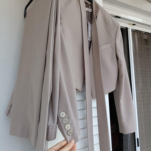 Mango suit set jacket and trousers new beige summer