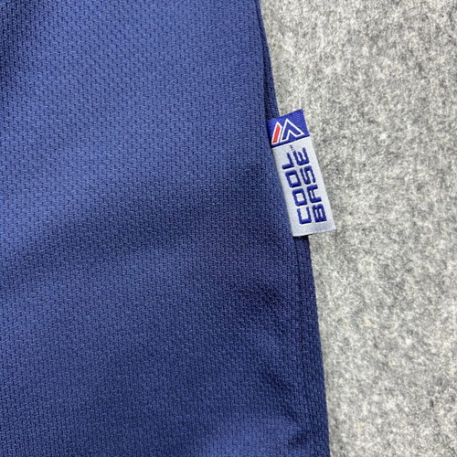 Majestic CoolBase McMaster Lambdas Custom Baseball Jersey Navy Size S used