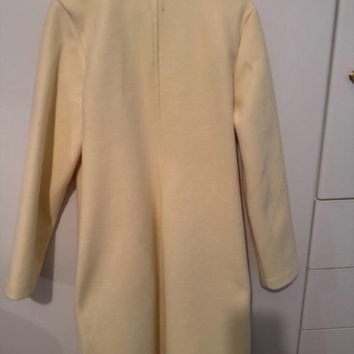 Zara coat used, pale yellow, size L, slim fit