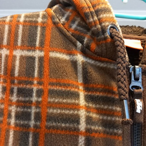 KTM women's checked jacket Medium new brown with fur lining