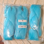 Συνθετική τρεσσα για braids τιρκουάζ, πακέτο 3 τεμαχίων, καινούρια