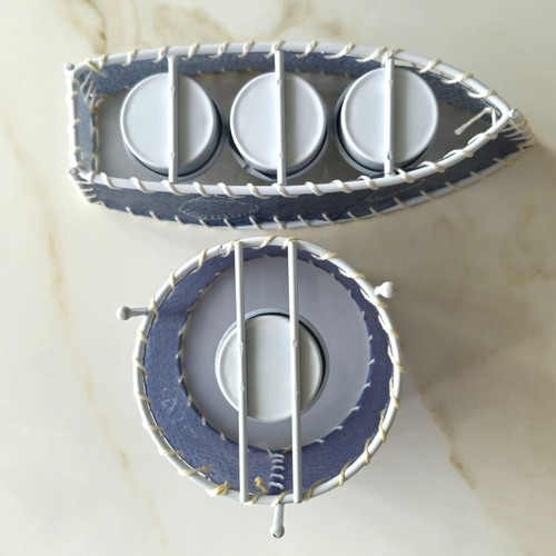 Decorative tealight set used, 2 pieces