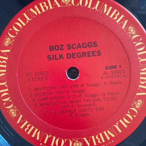Boz Scaggs Silk Degrees LP used vinyl