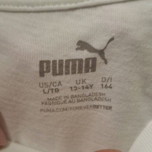 PUMA girls' sports shirt 100% cotton like new