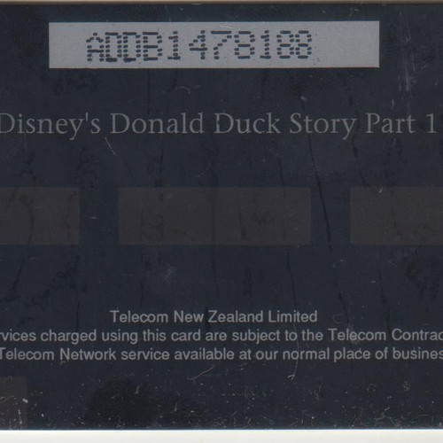 New Zealand Disney Donald Duck Golf phonecard, 11,850 print run