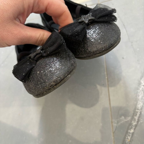 Μπαλαρίνες H&M γκλιτερ με φιόγκο μαύρες 28 μεταχειρισμένες
