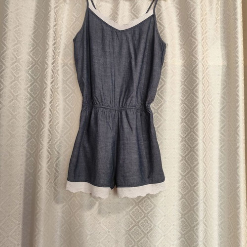 Esmara one-piece like new, 100% cotton, white and blue