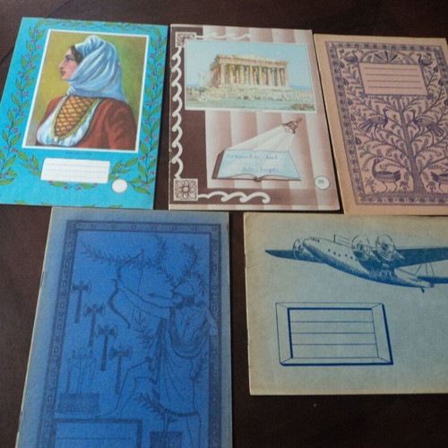 Notebooks used 5 Agrafa 1960s with heroes covers