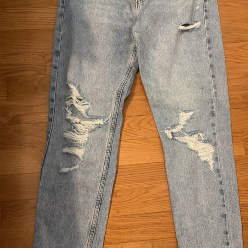 Denim Tally Weijl pants like new, size L, blue, ripped