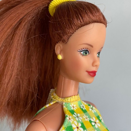 Vintage Redhead Barbie Pretty In Plaid doll used by Mattel 1998