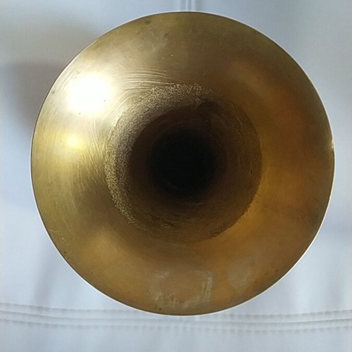Vintage brass handmade vase, like new, possibly Indian