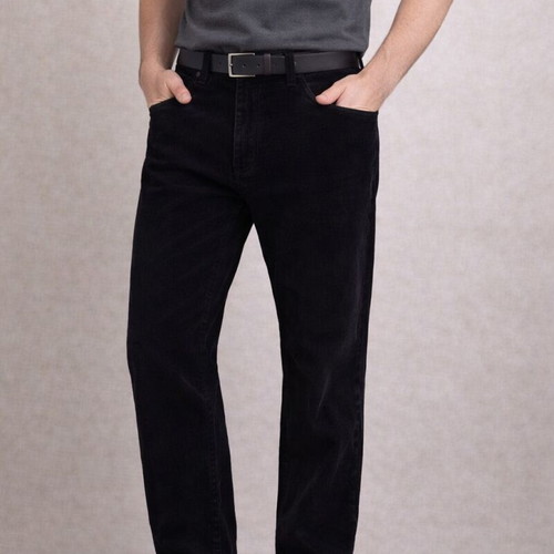 Men's black corduroy pants H&M used regular fit
