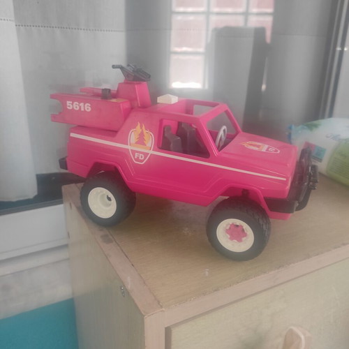 Playmobil fire truck used with missing parts