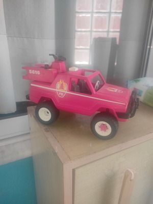 Playmobil fire truck used with missing parts