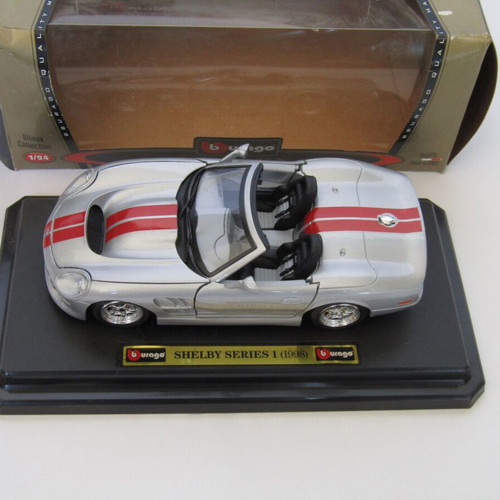 Bburago Shelby Series 1 1999 model like new with original box and base