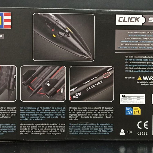 Revell SR-71 Blackbird model 1:110 new, Easy Click System