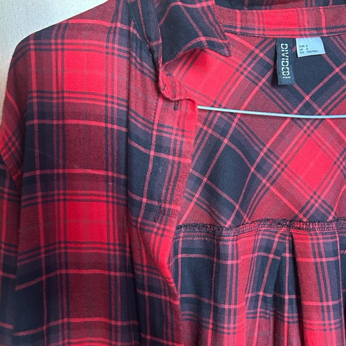 H&M plaid women's shirt used, size S