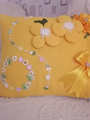 Designer pillow new, handmade, 40x40 cm without filling