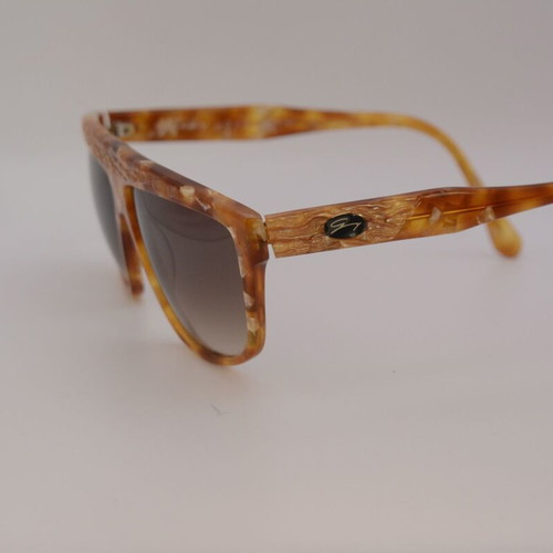 Genny vintage 80s brown sunglasses new, handmade in Italy