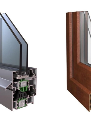 Aluminum window frames new, exhibition models