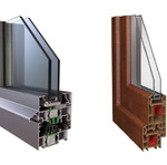 Aluminum window frames new, exhibition models