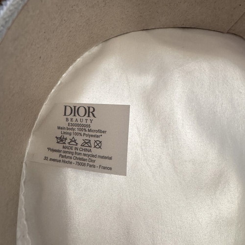 Dior Beauty Silver Round Cosmetics Pouch