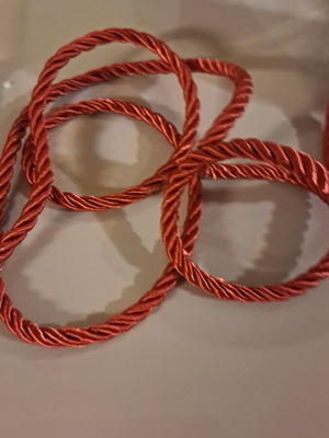 Red 3-strand cord 3 meters 5mm new