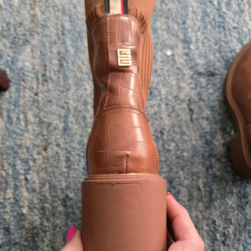 Women's brown ankle boots size 41 new with 8 cm heel