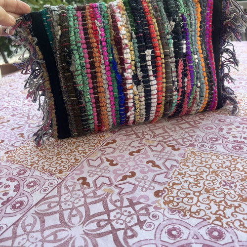 Boho handmade clutch bag colorful