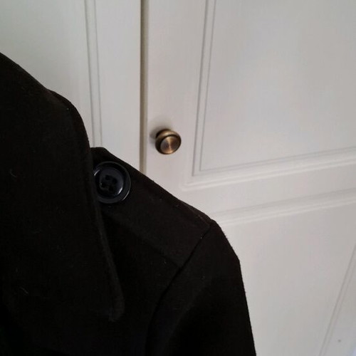 Women's black coat like new, size M-L
