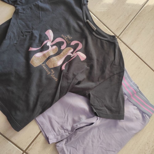 Lc Waikiki girls' set with blouse and leggings, like new, size 7